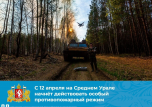 С 12 апреля в Свердловской области начинает действовать особый противопожарный режим.